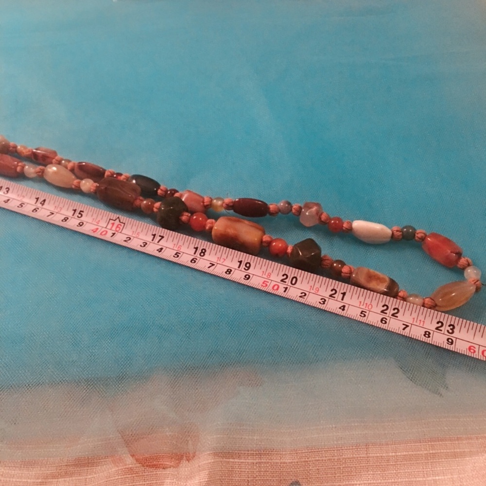 Bohemian Natural Gemstone Handmade Long Necklace - Picture 4 of 8
